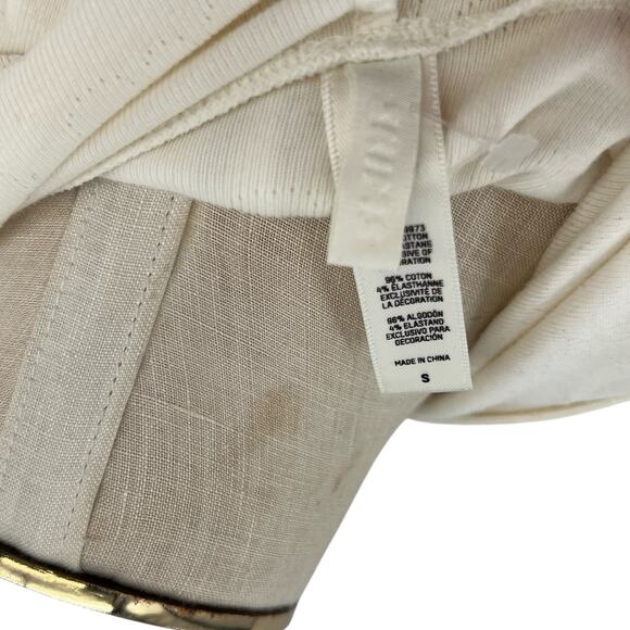 Skims Logo Pointelle Zip Up Hoodie Ivory Cream Size Small - Picture 13 of 14